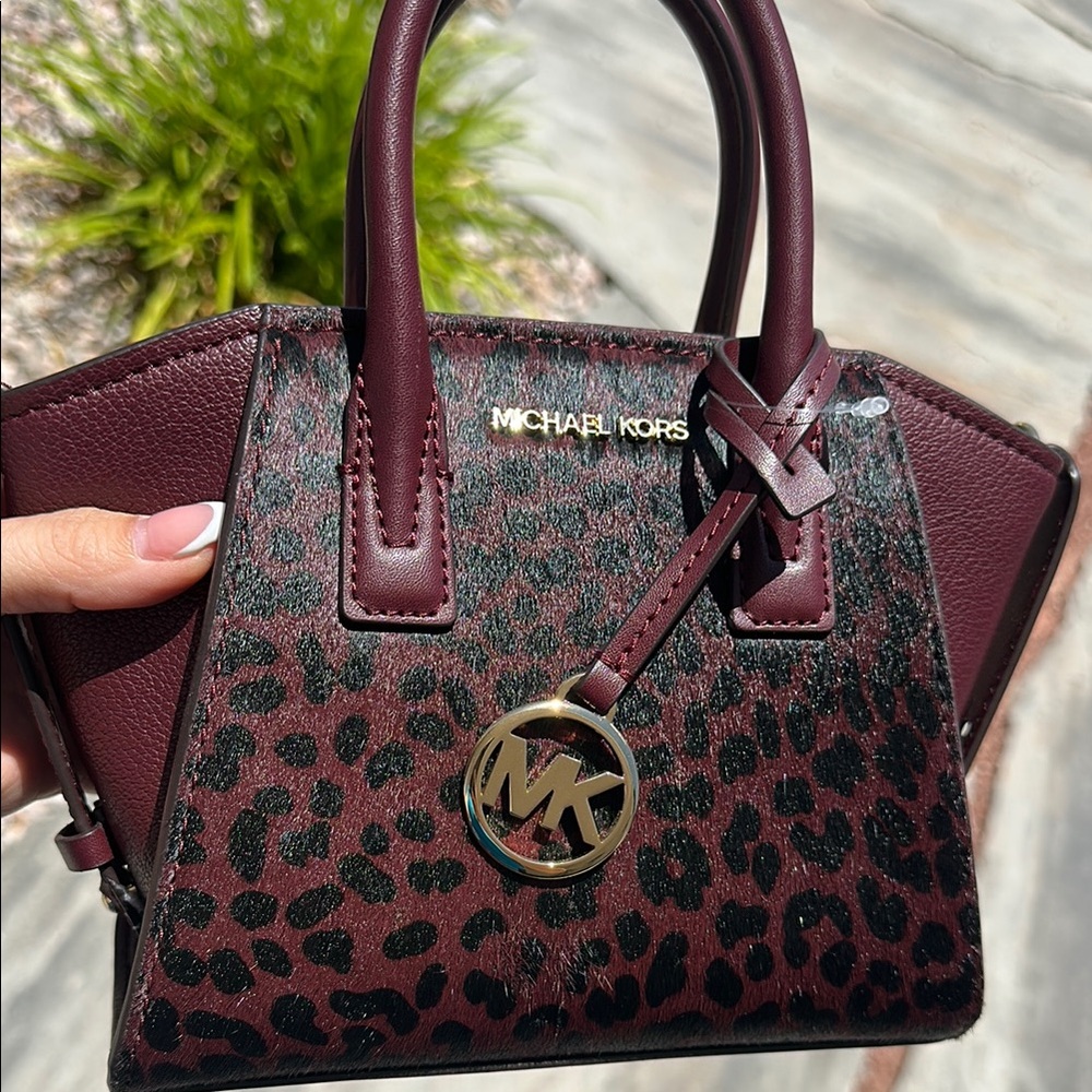 Michael Kors Mini Bag Brown and Black with Gold Accents